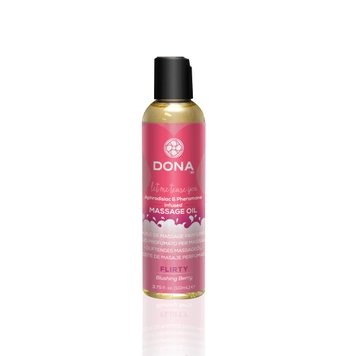 Массажное масло DONA Massage Oil - FLIRTY BLUSHING BERRY (110 мл) с феромонами и афродизиаками SO1689 фото