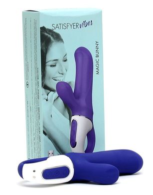 Мощный вибратор-кролик Satisfyer Vibes Magic Bunny, два мотора, литой силикон, 12 режимов работы SO2200 фото