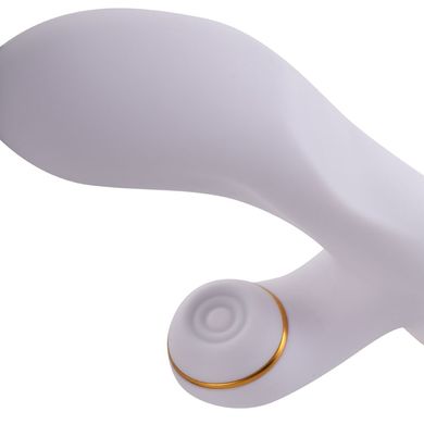 Вибратор-кролик с флоггером LOCKINK SEVANDA Whip Vibrating Massage Wand - White & Golden SX0904 фото