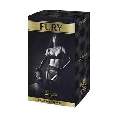 Набір для BDSM Alive FURY Black BDSM Kit, 10 предметів SO6324 фото