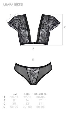 Комплект Passion LEAFA BIKINI black XXL/XXXL - ECO Passion SX0499 фото