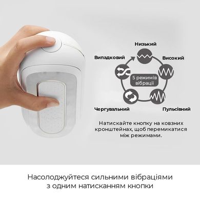 Вибромастурбатор Tenga Flip Zero Electronic Vibration White, изменяемая интенсивность, раскладной SO2010 фото