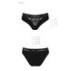 Трусики з широкою гумкою і мереживом Passion PS001 PANTIES S, black SO4161 фото 6