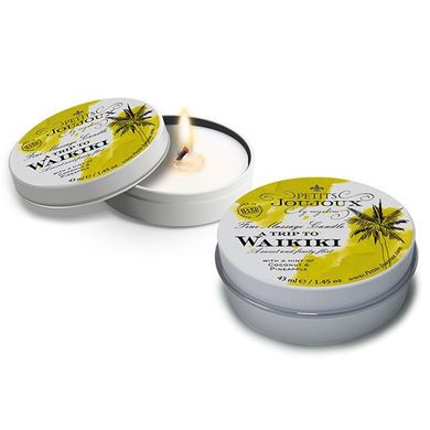 Масажна свічка Petits Joujoux - Waikiki Beach - Coconut and Pineapple (43 мл) з афродизіаками SO3173 фото