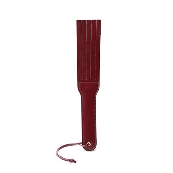 Двосторонній паддл Liebe Seele Wine Red Spanking Paddle, натуральна шкіра SO9456 фото