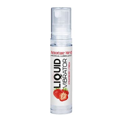 Лубрикант с эффектом вибрации Amoreane Med Liquid Vibrator Strawberry (10 мл) SO4818 фото