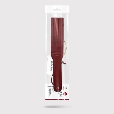 Двосторонній паддл Liebe Seele Wine Red Spanking Paddle, натуральна шкіра SO9456 фото