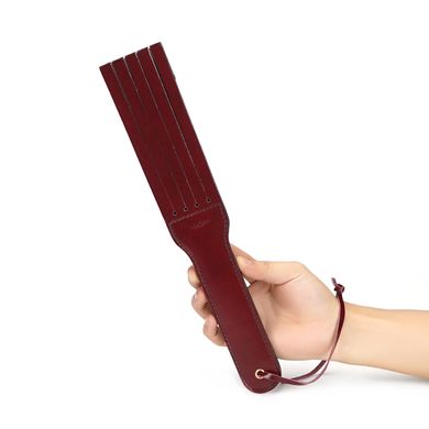 Двосторонній паддл Liebe Seele Wine Red Spanking Paddle, натуральна шкіра SO9456 фото