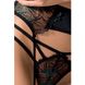 Комплект белья Passion Exclusive FLORIS SET L/XL, black, лиф, трусики, пояс для чулок PS23710 фото 5