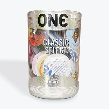 Набір презервативів ONE Classic Select - Contest Collection 100 шт, мегапак тюб SX0739 фото