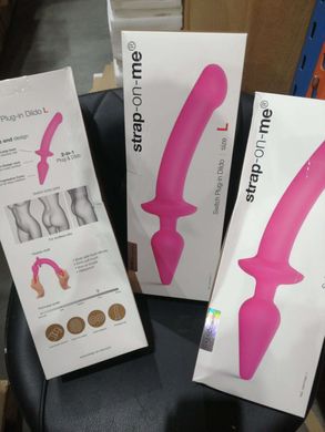 Анальная пробка с дилдо Strap-On-Me SWITCH PLUG-IN SEMI-REALISTIC DILDO FUCHSIA - L (мятая упаковка) SO6829-R фото