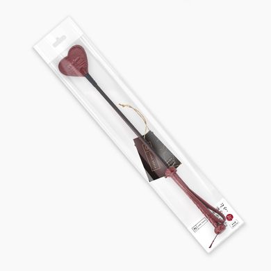 Шльопалка-сердечко Liebe Seele Wine Red Riding Crop with Heart-Shape Tip, натуральна шкіра SO9458 фото