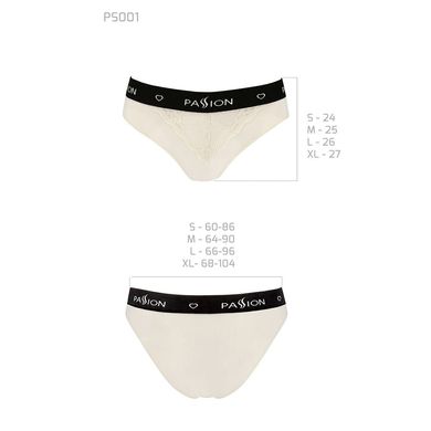 Трусики с широкой резинкой и кружевом Passion PS001 PANTIES S, ecru SO4165 фото