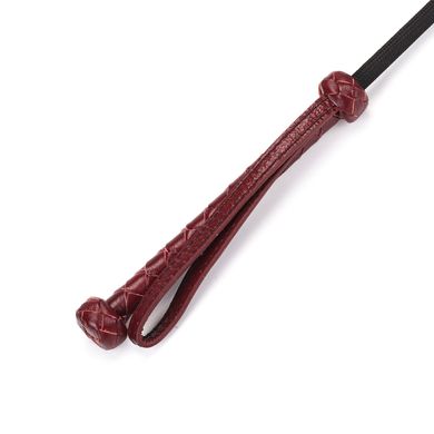 Шльопалка-сердечко Liebe Seele Wine Red Riding Crop with Heart-Shape Tip, натуральна шкіра SO9458 фото