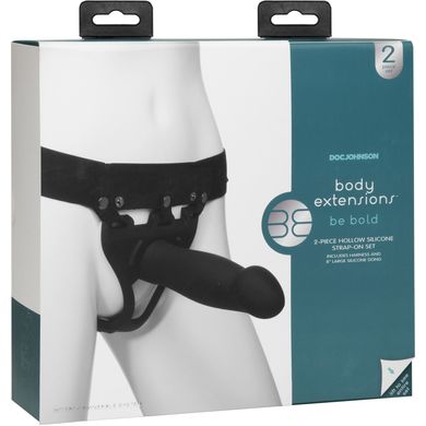 Страпон унісекс Doc Johnson Body Extensions – Be Bold, порожня насадка SO6059 фото