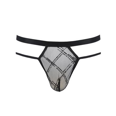 Чоловічі прозорі стринги Passion 029 THONG COLLIN L/XL Black, сітка SO7558 фото