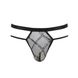 Чоловічі прозорі стринги Passion 029 THONG COLLIN L/XL Black, сітка SO7558 фото 5