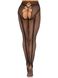 Чулки Leg Avenue Crotchless Net Tights with Heart Backseam Black One Size SX1051 фото 3