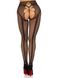 Панчохи Leg Avenue Crotchless Net Tights with Heart Backseam Black One Size SX1051 фото 6