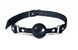 Кляп силиконовый Feral Feelings Silicon Ball Gag Black/Black, черный ремень, черный шарик SO8265 фото 1