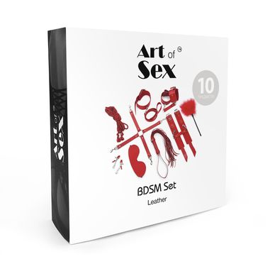 Набор BDSM Art of Sex – Set Leather, 10 предметов, черный, натуральная кожа SO7138 фото