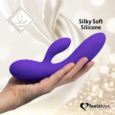 Гибкий вибратор кролик с двумя моторами FeelzToys Lea Rabbit Vibrator Medium Purple SO4431 фото