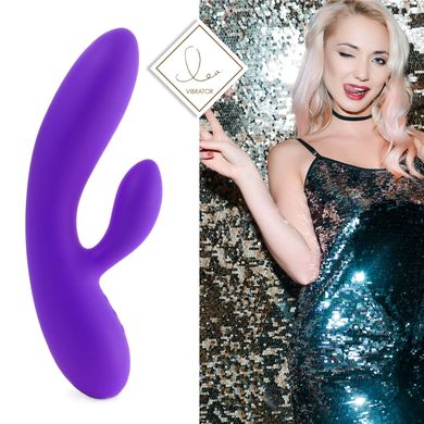 Гнучкий вібратор кролик з двома моторами FeelzToys Lea Rabbit Vibrator Medium Purple SO4431 фото