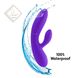 Гнучкий вібратор кролик з двома моторами FeelzToys Lea Rabbit Vibrator Medium Purple SO4431 фото 5