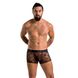 Мужские прозрачные боксеры Passion 032 SHORT JAMES L/XL Black, сетка SO7567 фото 3