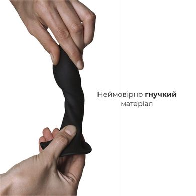 Дилдо з присоскою Adrien Lastic Hitsens 5 Black, відмінно для страпона, діаметр 2,4 см, довжина 13см AD24059 фото