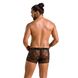 Чоловічі прозорі боксери Passion 032 SHORT JAMES S/M Black, сітка SO7568 фото 4